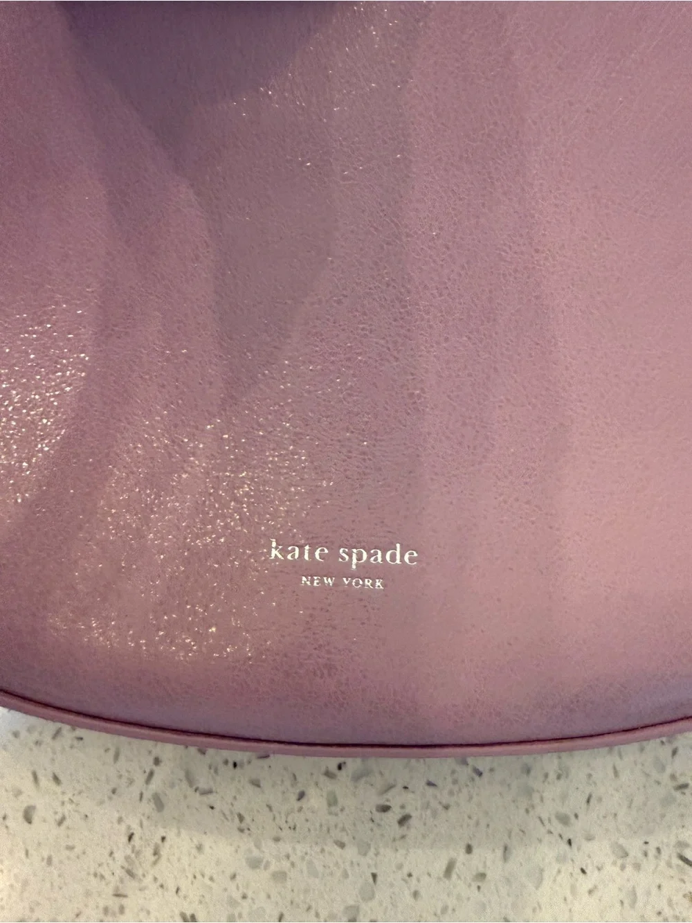 kate spade Lilac Leather Crescent Shoulder Bag